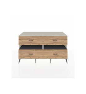 Kronos Konsol 2 Raflı 4 Çekmeceli  176x59x99 Aytaşı-Antrasit/Çam