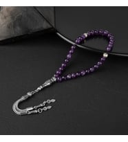 Ametist Doğal Taş Tesbih 33lük - 6mm (Çok Renkli)