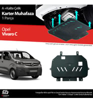 S-Dizayn Opel Vivaro Çelik Karter Muhafaza 2019 Üzeri A+ Kalite (Karışık)