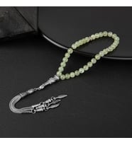 Prehnit Doğal Taş Tesbih 33lük - 6mm (Çok Renkli)