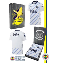 Fenerbahçe Orijinal 24/25 Beyaz Forma Kanarya Baskılı Ahşap Kutulu