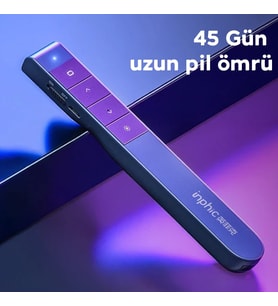İNPHİC PL1 Projeksiyon Multimedya Sunum Şarjlı Kırmızı Lazerli Uzaktan Kumand - SSSSSS1978-1