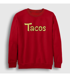Presmono Unisex Kırmızı Tacos Anime Dragon Ball Sweatshirt 237208tt