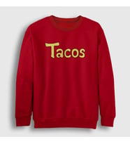 Presmono Unisex Kırmızı Tacos Anime Dragon Ball Sweatshirt 237208tt