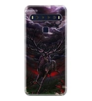 TCL 10L 10 Plus 10SE 20E 20SE 30SE L7 Kılıf Desemli Silikon Dark Deer 1786