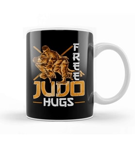 Cute & Funny Free Judo Hugs MMA Mixed Martial Arts Kupa Bardak Porselen