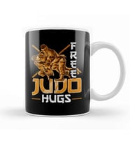 Cute & Funny Free Judo Hugs MMA Mixed Martial Arts Kupa Bardak Porselen
