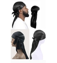 Siyah Renk Durag Bandana Unisex