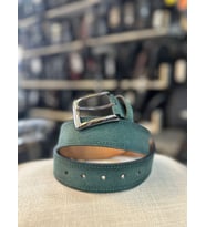 TRG POLO SÜET YEŞİL HAKİKİ DERİ ERKEK KEMERİ-4 cm