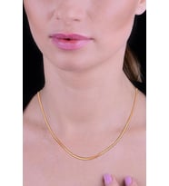 Gümüş rose  örgü modeli italyan zincir kolye SGTL11809ROSE
