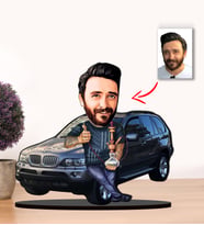 Kisiye Özel Karikatür Erkek NARGİLE Biblo