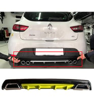 Renault Clio Mk4 Sarı Difüzör Çiftli Kare Egzoz Görünümlü D Tip Difizör 2012-2019