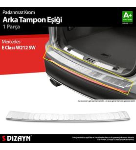 Mercedes E Class W212 SW Krom Arka Tampon Eşiği 2010-2013 A+ Kalite