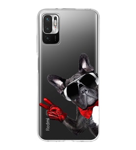 PrintiFy Xiaomi Redmi 10 5G ile Uyumlu 1mm Slim Fit Köpek 2 050e Baskılı Şeffaf  Kılıf