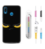 Huawei P20 Lite Mate 10 20 Lite Pro P40 Lite KılıfKablo Koruma Spiral Silikon Black Eyes 1644