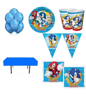 8 Kişilik Sonic Erkek Doğum Günü Süsleri-