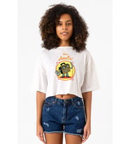The Umbrella Academy Team Analist Beyaz Kırçıllı Kadın Crop Tshirt