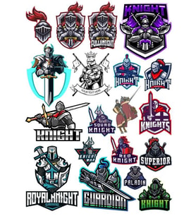 Knight Şövalye Sticker Set-3 19 Parça Telefon, Tablet, Defter, Laptop Sticker