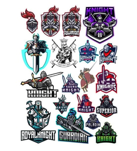 Knight Şövalye Sticker Set-3 19 Parça Telefon, Tablet, Defter, Laptop Sticker