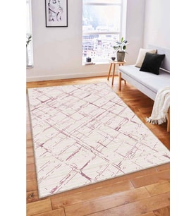 Pembe Spor Kaymaz Tabanlı Makinede Yıkanabilir Halı CZ04 - 100 x 160 cm