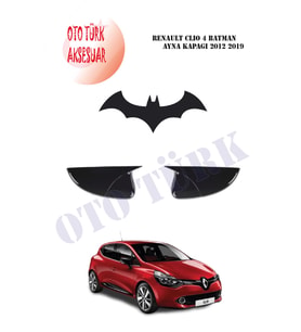 Renault Clıo 4 Yarasa Batman Ayna Kapağı 2012 2019 (Siyah)