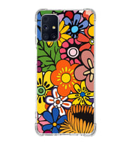 PrintiFy Samsung Galaxy M31s Uyumlu Retro Color 2 Baskılı Şeffaf Köşe Korumalı Antişok Kılıf