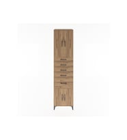 Hyperion Dolap 2 Raflı 5 Çekmeceli 4 Kapaklı 60x44x243 Çam-Çam