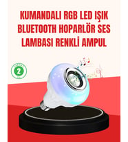 Mey İthalat® Akıllı Led Ampul – E27 Uyumlu Müzik Çalarlı Tasarım