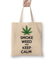 Smoke Weed And Keep Calm Connect Bez Çanta Uzun Saplı