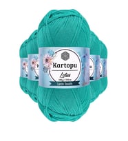 5 Adet Lotus Bikini Büstiyer Bluz Örgü İpi K440 Yeşil