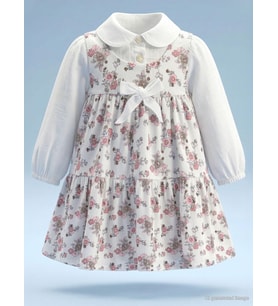 Civil Baby Fiyonklu 6-18 Ay Elbise - Ekru