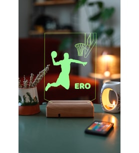 Kişiye Özel Basketbol Masaüstü 3D Led Lamba