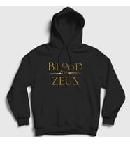 Presmono Unisex Siyah Logo Dizi Blood Of Zeus Kapüşonlu Sweatshirt 510331tt