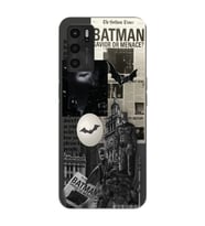 Oppo A16 / A55 Uyumlu Batman Kolaj Tasarımlı Şeffaf Telefon Kılıfı