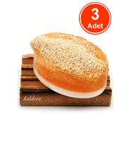 Kabak Lifli El Yapımı Doğal Ballı Eşek Sütü Sabunu 120 G x 3 Adet