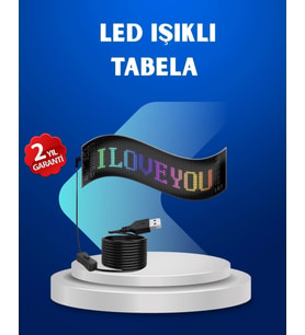 RGB Renkli LED Ekran Tabela USB Bağlantılı ve Kayan Yazı Destekli