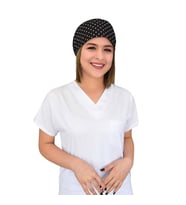 Siyah Yıldız Desenli Doktor Hemşire Bone