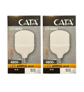 Cata CT-4242 45W 6400K (Beyaz Işık) E27 Duylu Led Torch Ampul (2 Adet)