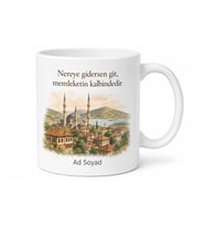 Yurt Dışına Gidene Memleket Hatırası Kupa Bardak Özel Tasarım Hediye