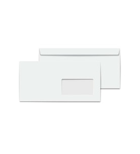 Asil Doğan Diplomat Zarf Extra Silikonlu Pencereli 10.5x24 110 Gram Beyaz 500 Lü (1 Paket 500 Adet)