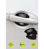 Audi Rs3 İç Kapı Kollarına Özel Karbon Çizik Önleyici Folyo ile Şıklık ve Koruma Rs3 Yazılı