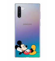 Samsung Galaxy Note 10 Kapak Mickey Mouse Tasarımlı Şeffaf Silikon Kılıf