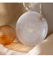 Kişiye Özel Tasarım Arı Minimal Model Kolye 925K Gümüş (Gold)