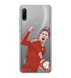 Huawei P30 Lite Uyumlu Fernando Torres Desenli Şeffaf Telefon Kılıfı