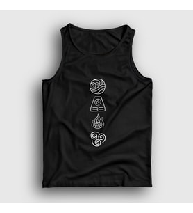 Presmono Unisex Siyah Symbols V2 Anime Avatar The Last Airbender Atlet 262738tt