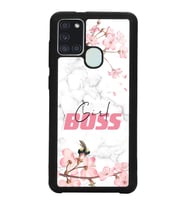 Samsung A21s Uyumlu Sakura Girl Boss Tasarımlı Glossy Telefon Kılıfı