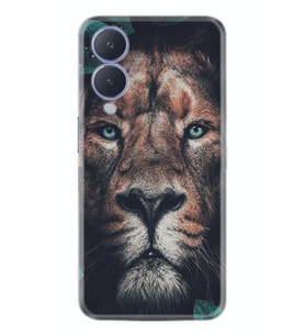 Vivo Y17s Kılıf Resimli Desenli Baskılı Silikon Leon Flowers 1307