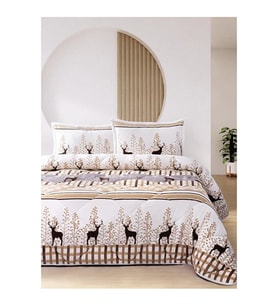 Merinos Comforter Tek Kişilik Yorgan Seti - Deer Bej