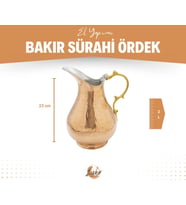 BAKIR SÜRAHİ ÇEKİÇ DÖVME ÖRDEK MODEL BAKIR RENK