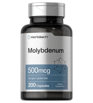 Horbaach Molybdenum 500mcg Quick release 200 capsules Amino Acid Chelate.